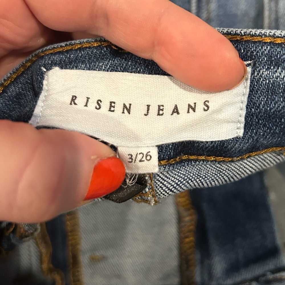 Risen Women’s Jeans 3 Cropped Cuff Stretch - Picture 6 of 8
